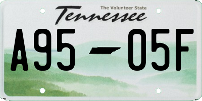 TN license plate A9505F