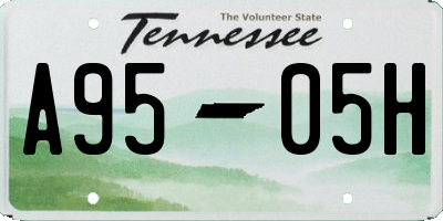 TN license plate A9505H