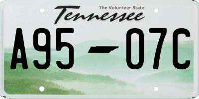 TN license plate A9507C