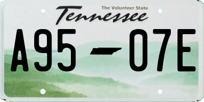 TN license plate A9507E