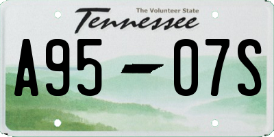 TN license plate A9507S