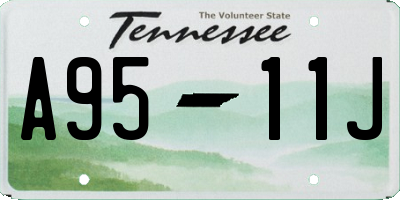 TN license plate A9511J