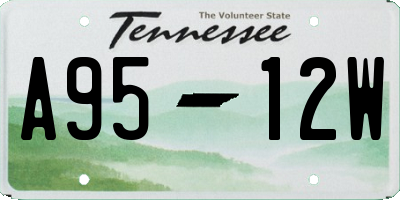 TN license plate A9512W