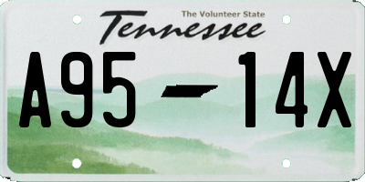 TN license plate A9514X