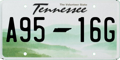 TN license plate A9516G