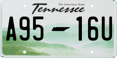TN license plate A9516U