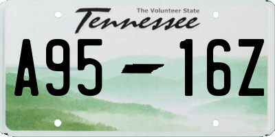 TN license plate A9516Z