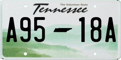 TN license plate A9518A