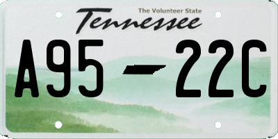 TN license plate A9522C