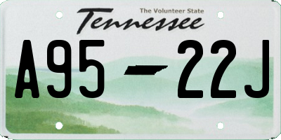 TN license plate A9522J