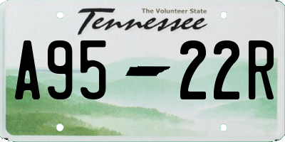 TN license plate A9522R