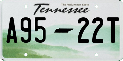 TN license plate A9522T
