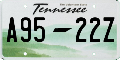 TN license plate A9522Z
