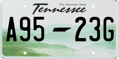 TN license plate A9523G