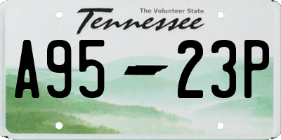 TN license plate A9523P