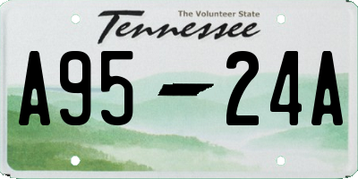TN license plate A9524A