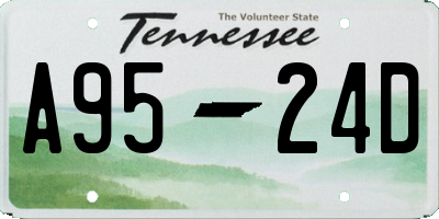 TN license plate A9524D