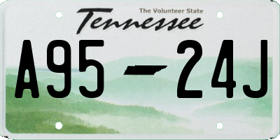 TN license plate A9524J
