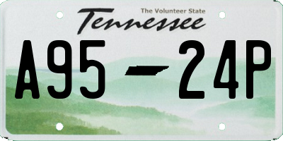 TN license plate A9524P