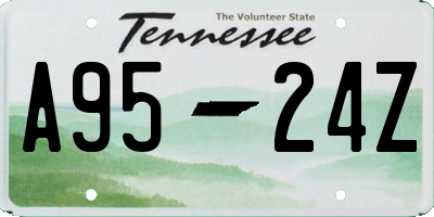 TN license plate A9524Z