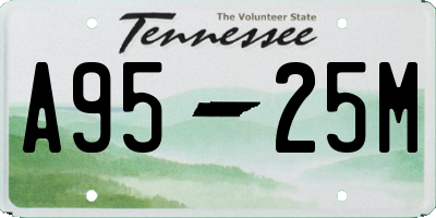 TN license plate A9525M