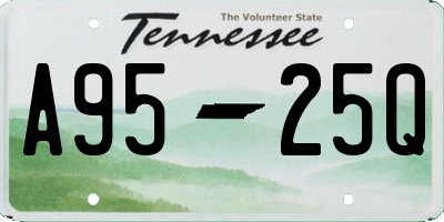TN license plate A9525Q