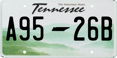 TN license plate A9526B