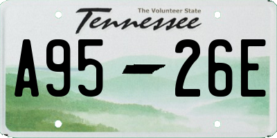 TN license plate A9526E