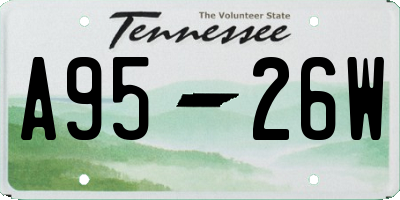 TN license plate A9526W