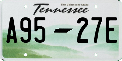 TN license plate A9527E