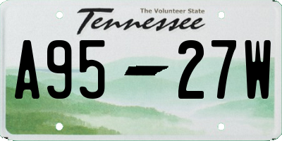 TN license plate A9527W