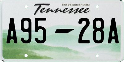 TN license plate A9528A