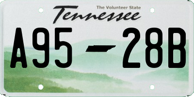 TN license plate A9528B