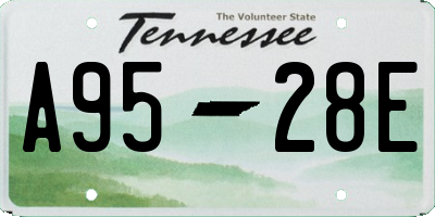 TN license plate A9528E