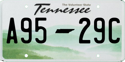 TN license plate A9529C