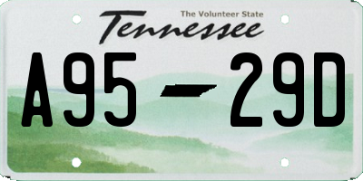 TN license plate A9529D