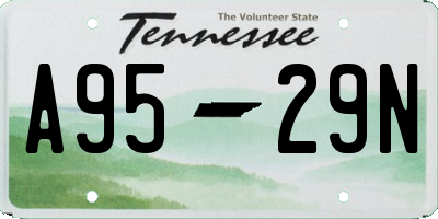TN license plate A9529N