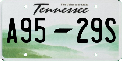 TN license plate A9529S