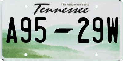TN license plate A9529W