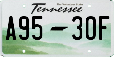 TN license plate A9530F