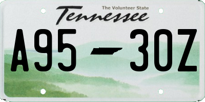 TN license plate A9530Z