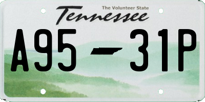 TN license plate A9531P