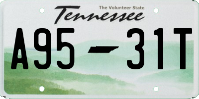 TN license plate A9531T