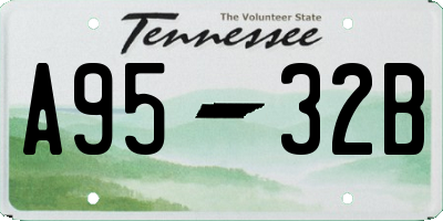 TN license plate A9532B