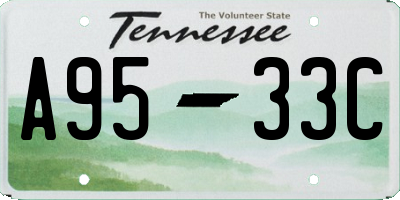 TN license plate A9533C
