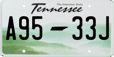 TN license plate A9533J