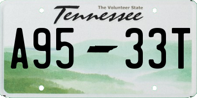 TN license plate A9533T