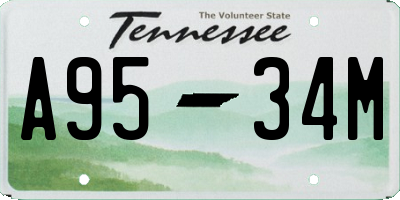 TN license plate A9534M