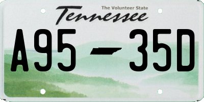 TN license plate A9535D