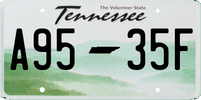 TN license plate A9535F